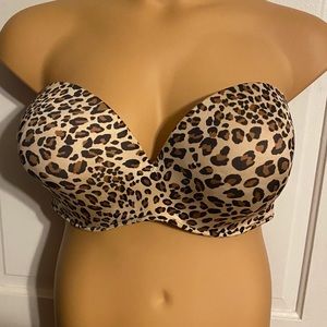 Cacique Strapless Cheetah Bra